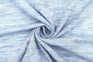 Tissu Voile Aspect Lin Rayure Lurex Ciel de Qualité, Tissu au mètre pas cher - Alltissus.com
