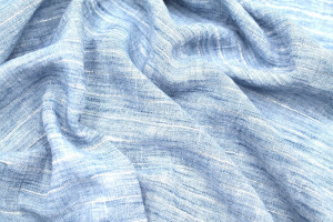 Tissu Voile Aspect Lin Rayure Lurex Ciel de Qualité, Tissu au mètre pas cher - Alltissus.com 2