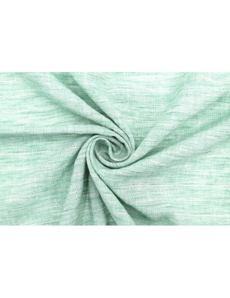 Tissu Voile Aspect Lin Rayure Lurex Vert d'eau de Qualité, Tissu au mètre pas cher - Alltissus.com