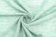Tissu Voile Aspect Lin Rayure Lurex Vert d'eau de Qualité, Tissu au mètre pas cher - Alltissus.com