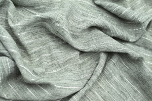 Tissu Voile Aspect Lin Rayure Lurex Kaki de Qualité, Tissu au mètre pas cher - Alltissus.com 2