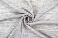 Tissu Voile Aspect Lin Rayure Lurex Beige de Qualité, Tissu au mètre pas cher - Alltissus.com
