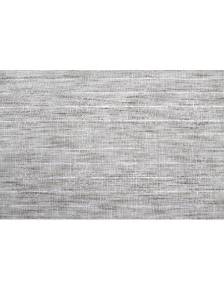 Tissu Voile Aspect Lin Rayure Lurex Beige de Qualité, Tissu au mètre pas cher - Alltissus.com