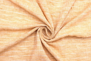 Tissu Voile Aspect Lin Rayure Lurex Safran de Qualité, Tissu au mètre pas cher - Alltissus.com