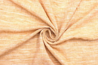 Tissu Voile Aspect Lin Rayure Lurex Safran de Qualité, Tissu au mètre pas cher - Alltissus.com