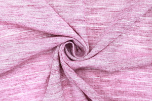 Tissu Voile Aspect Lin Rayure Lurex Framboise de Qualité, Tissu au mètre pas cher - Alltissus.com