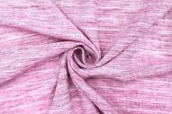 Tissu Voile Aspect Lin Rayure Lurex Framboise de Qualité, Tissu au mètre pas cher - Alltissus.com