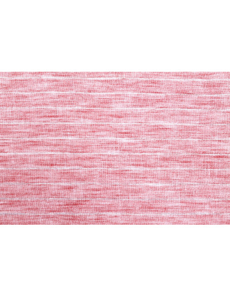 Tissu Voile Aspect Lin Rayure Lurex Corail de Qualité, Tissu au mètre pas cher - Alltissus.com