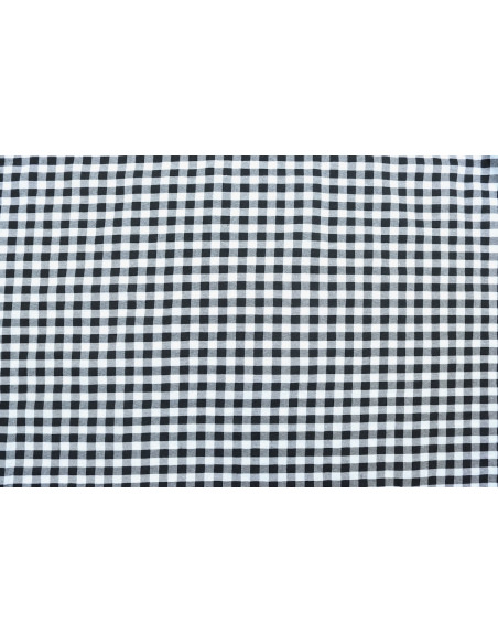 Tissu Fil Teint Polycoton Carreaux Noir de Qualité, Tissu au mètre, Tissu pas cher - Alltissus.com