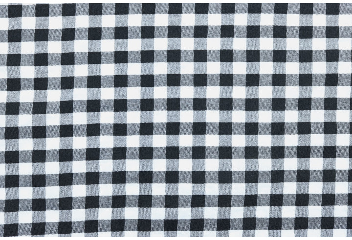 Tissu Fil Teint Polycoton Carreaux Noir de Qualité, Tissu au mètre, Tissu pas cher - Alltissus.com