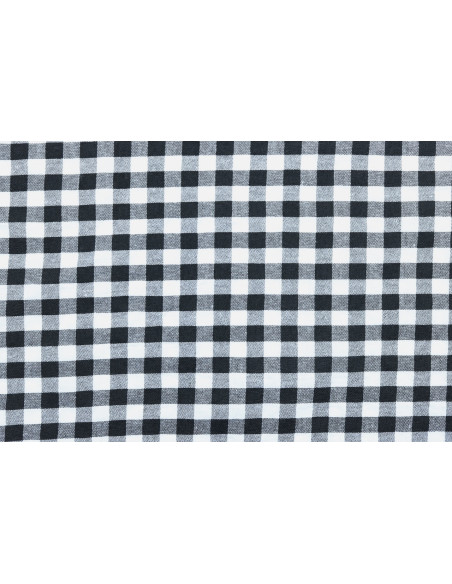 Tissu Fil Teint Polycoton Carreaux Noir de Qualité, Tissu au mètre, Tissu pas cher - Alltissus.com