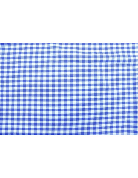 Tissu Fil Teint Polycoton Carreaux Bleu de Qualité, Tissu au mètre, Tissu pas cher - Alltissus.com