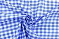 Tissu Fil Teint Polycoton Carreaux Bleu de Qualité, Tissu au mètre, Tissu pas cher - Alltissus.com