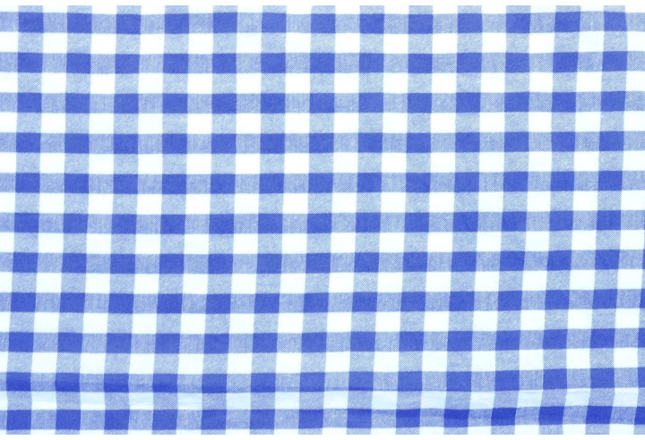 Tissu Fil Teint Polycoton Carreaux Bleu de Qualité, Tissu au mètre, Tissu pas cher - Alltissus.com