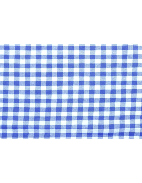 Tissu Fil Teint Polycoton Carreaux Bleu de Qualité, Tissu au mètre, Tissu pas cher - Alltissus.com