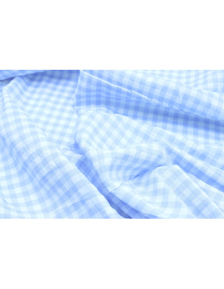 Tissu Fil Teint Polycoton Carreaux Ciel de Qualité, Tissu au mètre, Tissu pas cher - Alltissus.com