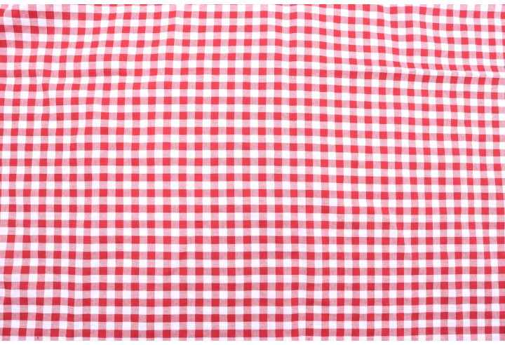 Tissu Fil Teint Polycoton Carreaux Rouge de Qualité, Tissu au mètre, Tissu pas cher - Alltissus.com