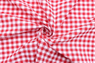 Tissu Fil Teint Polycoton Carreaux Rouge de Qualité, Tissu au mètre, Tissu pas cher - Alltissus.com