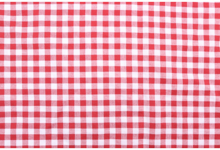 Tissu Fil Teint Polycoton Carreaux Rouge de Qualité, Tissu au mètre, Tissu pas cher - Alltissus.com
