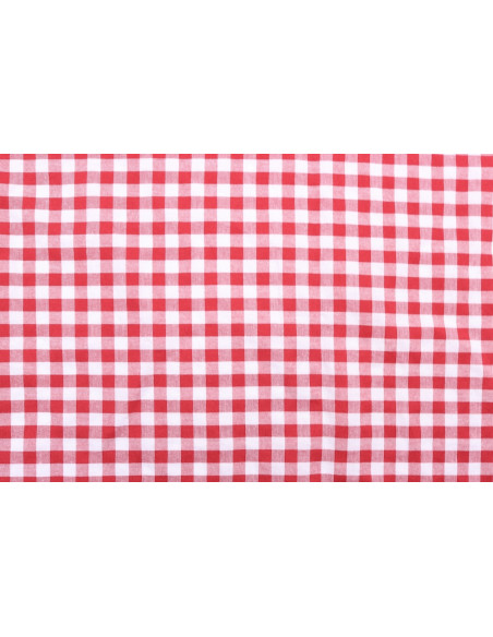 Tissu Fil Teint Polycoton Carreaux Rouge de Qualité, Tissu au mètre, Tissu pas cher - Alltissus.com