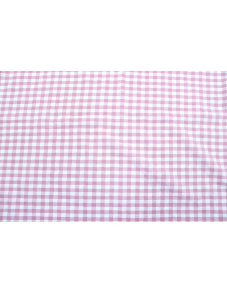 Tissu Fil Teint Polycoton Carreaux Vieux Rose de Qualité, Tissu au mètre, Tissu pas cher - Alltissus.com