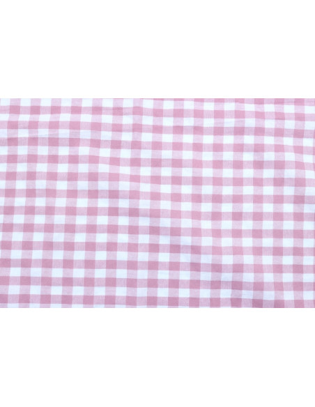 Tissu Fil Teint Polycoton Carreaux Vieux Rose de Qualité, Tissu au mètre, Tissu pas cher - Alltissus.com