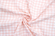 Tissu Fil Teint Polycoton Carreaux Saumon de Qualité, Tissu au mètre, Tissu pas cher - Alltissus.com