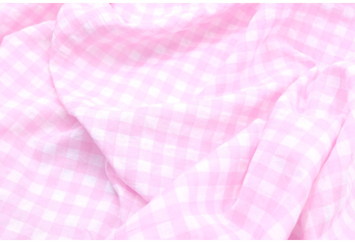 Tissu Fil Teint Polycoton Carreaux Rose de Qualité, Tissu au mètre, Tissu pas cher - Alltissus.com