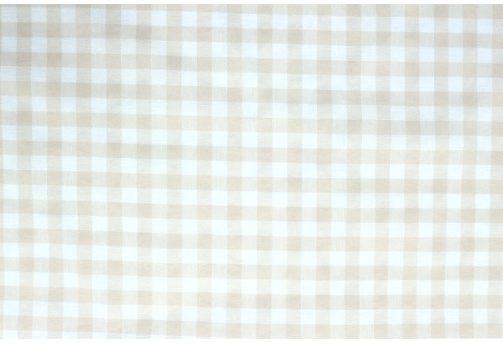 Tissu Fil Teint Polycoton Carreaux Beige de Qualité, Tissu au mètre, Tissu pas cher - Alltissus.com