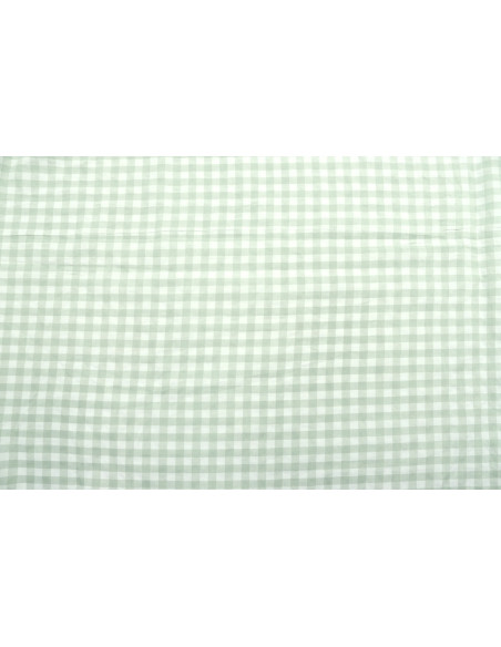 Tissu Fil Teint Polycoton Carreaux Tilleul de Qualité, Tissu au mètre, Tissu pas cher - Alltissus.com