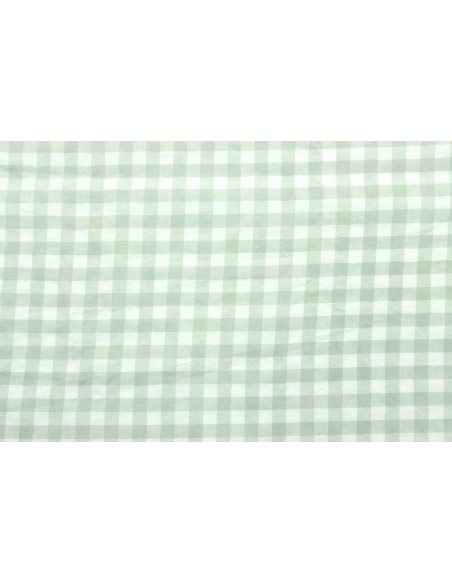 Tissu Fil Teint Polycoton Carreaux Tilleul de Qualité, Tissu au mètre, Tissu pas cher - Alltissus.com