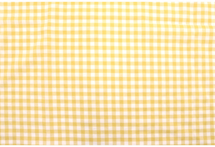 Tissu Fil Teint Polycoton Carreaux Moutarde de Qualité, Tissu au mètre, Tissu pas cher - Alltissus.com