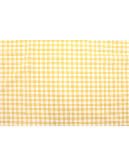Tissu Fil Teint Polycoton Carreaux Moutarde de Qualité, Tissu au mètre, Tissu pas cher - Alltissus.com