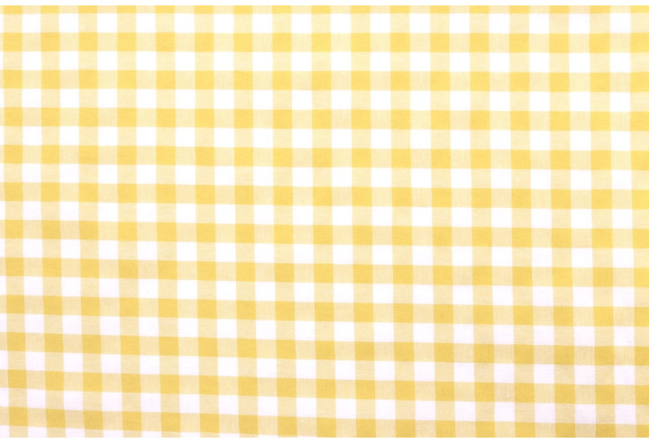 Tissu Fil Teint Polycoton Carreaux Moutarde de Qualité, Tissu au mètre, Tissu pas cher - Alltissus.com