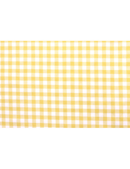 Tissu Fil Teint Polycoton Carreaux Moutarde de Qualité, Tissu au mètre, Tissu pas cher - Alltissus.com