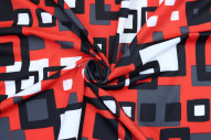 Tissu Lycra Maillot de Bain Carreaux Rouge de Qualité, Tissu au mètre, Tissu pas cher - Alltissus.com