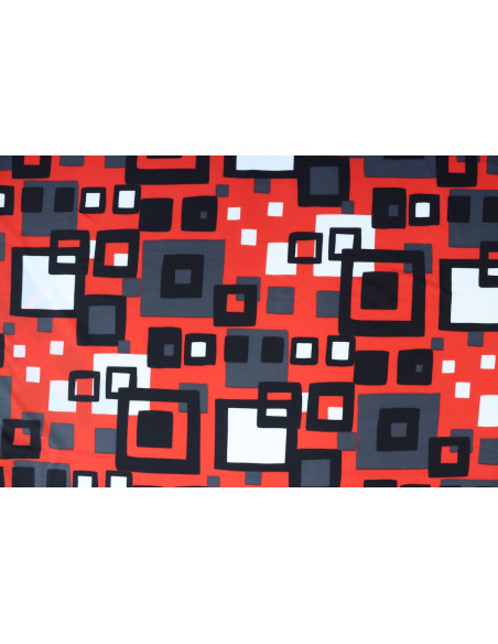Tissu Lycra Maillot de Bain Carreaux Rouge de Qualité, Tissu au mètre, Tissu pas cher - Alltissus.com
