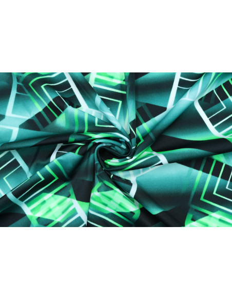 Tissu Lycra Maillot de Bain Losanges Vert de Qualité, Tissu au mètre, Tissu pas cher - Alltissus.com
