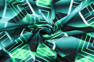 Tissu Lycra Maillot de Bain Losanges Vert de Qualité, Tissu au mètre, Tissu pas cher - Alltissus.com