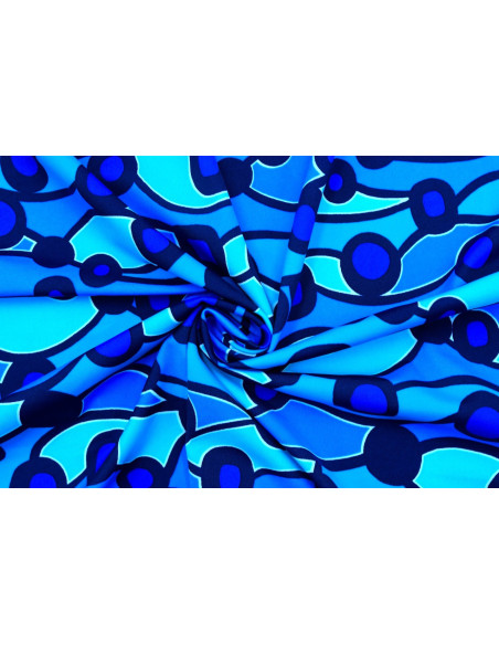 Tissu Lycra Maillot de Bain Myko Bleu de Qualité, Tissu au mètre, Tissu pas cher - Alltissus.com