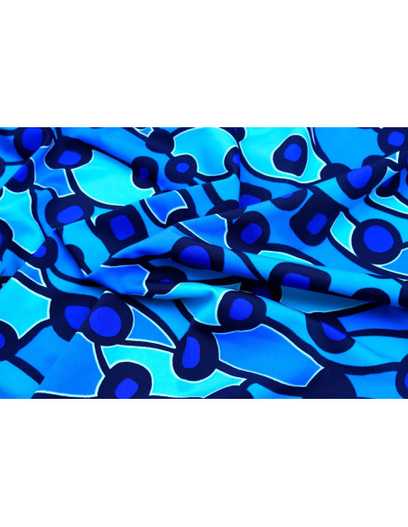 Tissu Lycra Maillot de Bain Myko Bleu de Qualité, Tissu au mètre, Tissu pas cher - Alltissus.com