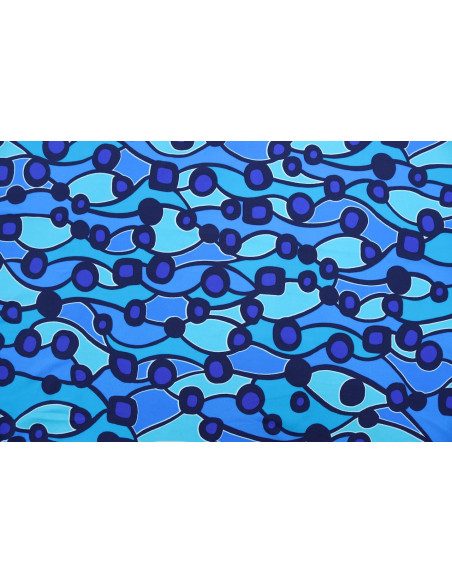 Tissu Lycra Maillot de Bain Myko Bleu de Qualité, Tissu au mètre, Tissu pas cher - Alltissus.com
