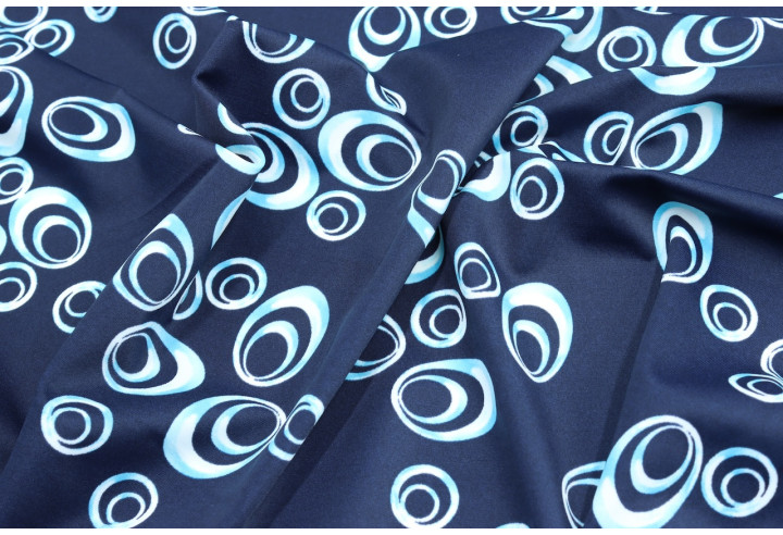 Tissu Lycra Maillot de Bain Galets Marine de Qualité, Tissu au mètre, Tissu pas cher - Alltissus.com