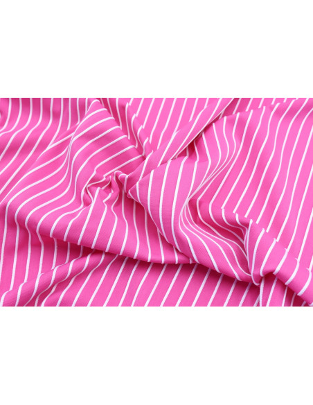 Tissu Lycra Rose Rayure Relief Blanc de Qualité, Tissu au mètre, Tissu pas cher - Alltissus.com