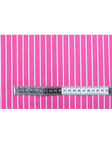 Tissu Lycra Rose Rayure Relief Blanc de Qualité, Tissu au mètre, Tissu pas cher - Alltissus.com