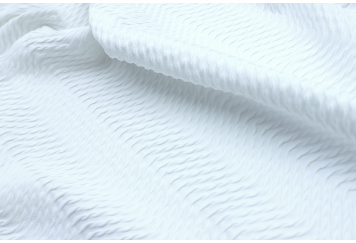 Tissu Lycra Gaufré Blanc de Qualité, Tissu au mètre, Tissu pas cher - Alltissus.com