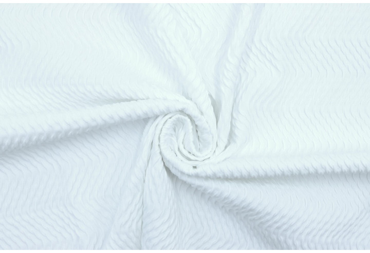 Tissu Lycra Gaufré Blanc de Qualité, Tissu au mètre, Tissu pas cher - Alltissus.com