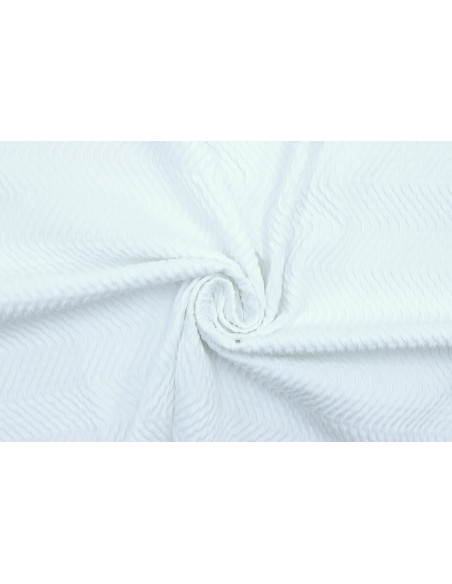 Tissu Lycra Gaufré Blanc de Qualité, Tissu au mètre, Tissu pas cher - Alltissus.com