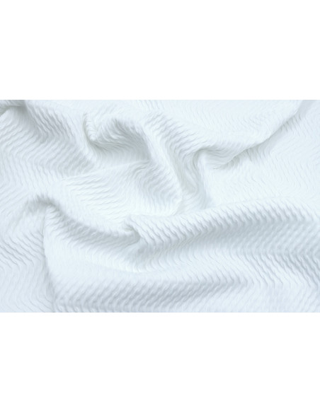 Tissu Lycra Gaufré Blanc de Qualité, Tissu au mètre, Tissu pas cher - Alltissus.com