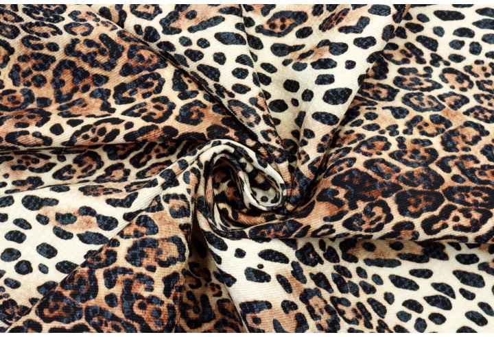 Tissu Gabardine Coton Imprimée Panthère de Qualité, Tissu au mètre, Tissu pas cher - Alltissus.com